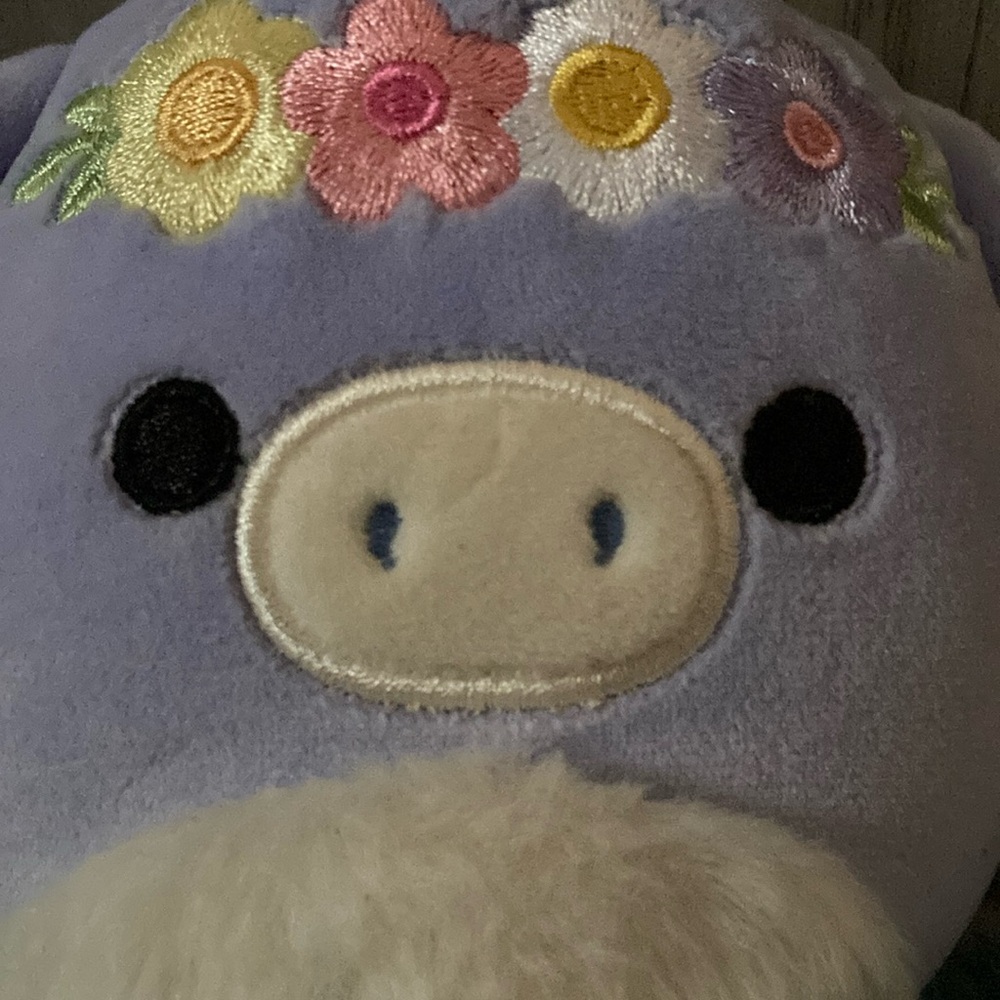 Purple Squishmallow Plush Toy with Floral Headband - Picture 4 of 14
